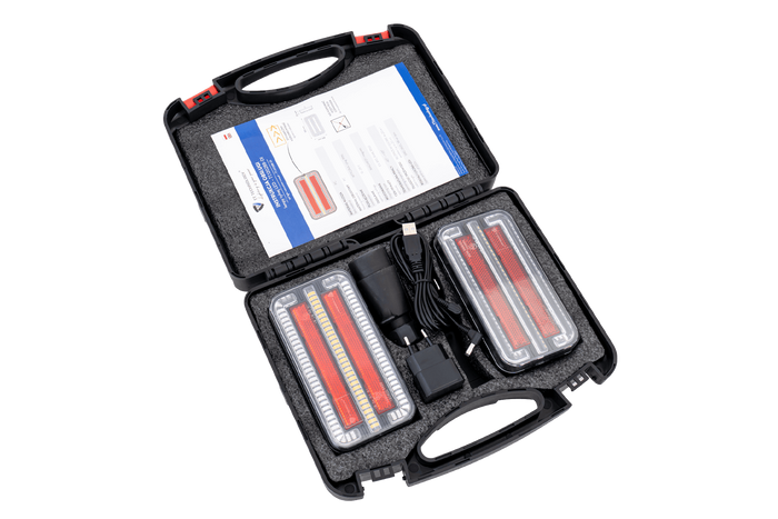 TT Technology TT.12028B-DI LED-baklykter 3 funksjoner venstre + høyre, trådløse, magnetiske