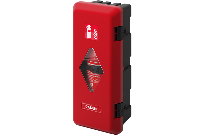 Brannslukningsboks 6 kg DAKEN 82020 ADAMANT 671x310x247mm rød