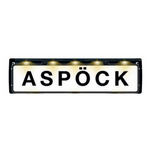 Nummerskiltramme med LED-belysning ASPOCK FLEXLED 12V-kabel 0,8m