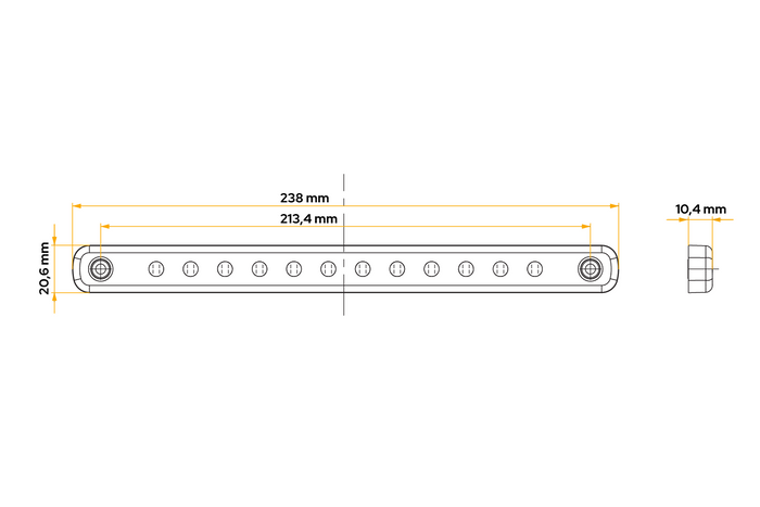 Bremselys bak WAŚ W207 LED universal