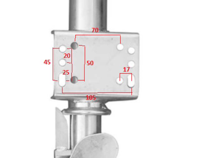 Automatisk støttehjul 60 mm UNITRAILER for tilhengere