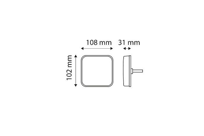 TT-TEKNOLOGI TT.12523L+TT.12523P LED-baklykter 4 funksjoner venstre+høyre