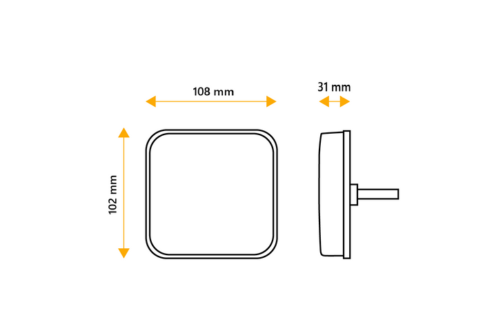 TT TEKNOLOGI TT.12523L LED baklykt, 4 funksjoner, venstre