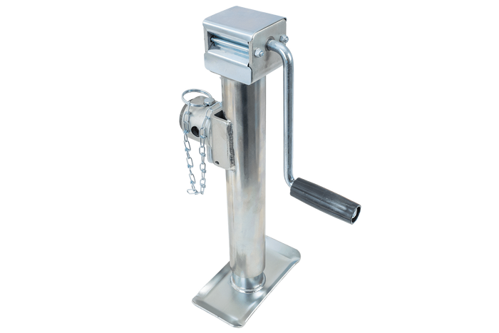 Uttrekkbar støtte med UNITRAILER TJ5001+TJ5002A adapter for 1300 kg flatbed-tilhenger 364–614 mm