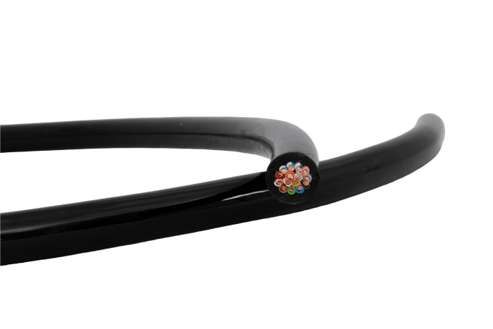 HYBSZ QLY-S 12x0,75+3x1 femten-kjerne elektrisk kabel - 1 m