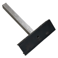 UTLØPSUNITILHENGER flat sidestøtte, lengde 30 cm, høyde 40 cm, for båthenger, GRÅ