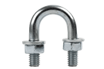 Galvanisert u-bolt klemme type B med muttere og skiver M6 x 14 (1/4")