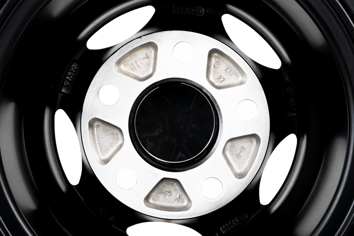 Forsterket hjul til henger KENDA DEKK 195/55 R10C 98/96N ALUMINIUM FELG STARCO sort 6Jx10"H2 5x112 ET:-4