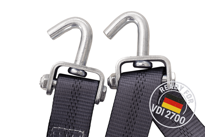 HEFFA CARLINE 130 bergingsbil transportbelte hjulsikringsbelte 5m/50mm/5t VDI 2700