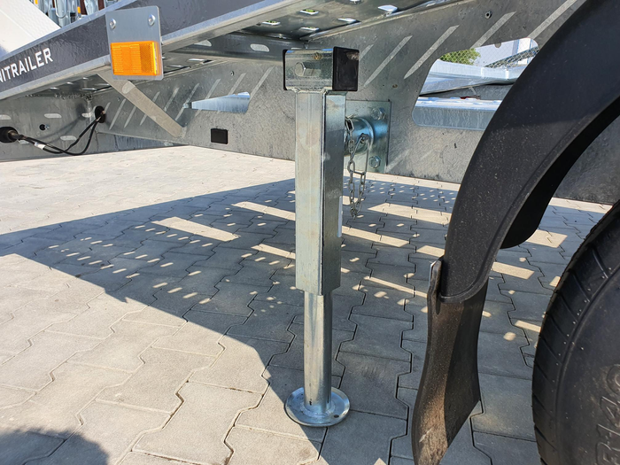 Uttrekkbar støtte med sveiv og adapter WINTERHOFF SF60-19-280 for 1300 kg flatbed-tilhenger 415-655 mm