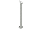 Fast støtte med korrugert rør KNOTT 6D6585.001 for 800 kg tilhenger 48 mm 705 mm