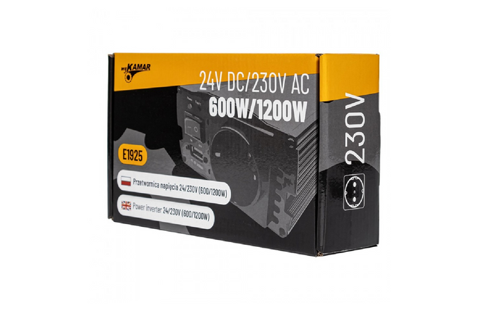Spenningsomformer 24V/230V (600/1200W) KAMAR E1925
