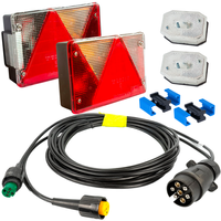 Lyssett: ASPÖCK baklys + ASPÖCK sidemarkeringslys + MANTES 4,4m 7-PIN sele + hurtigkoblinger