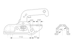 WINTERHOFF WW 30-D3-K1212 kulekobling for 3000 kg tilhenger med 50-51 mm rørdrag, støpejern
