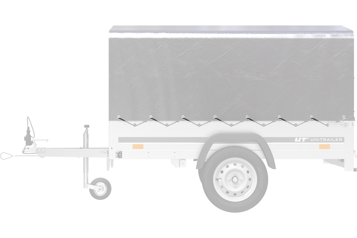 Rammedeksel h-800 UNITRAILER presenning for tilhenger 200x125cm GARDEN 201 KIPP