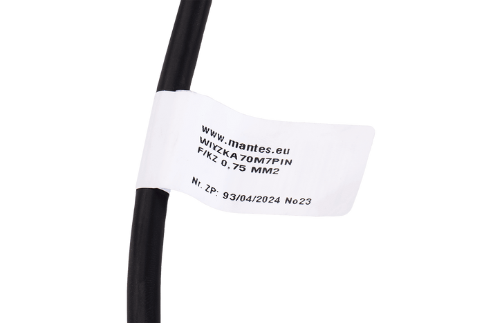 MANTES elektrisk installasjon tilhenger sele 7m 7 PIN-pluggkontakter 6.3