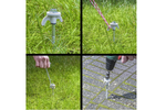 Sett med skruplugger til telt til ProPlus 365014 metallplugger med krok 20x20cm