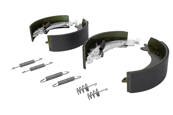 Bremsesko for KNOTT 200x50 aksler med et sett UNITRAILER fjærer