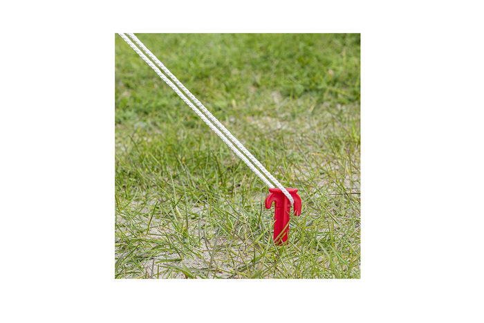 Sett med seks ProPlus teltplugger 364824 plastplugger for feste av barduner 19 cm