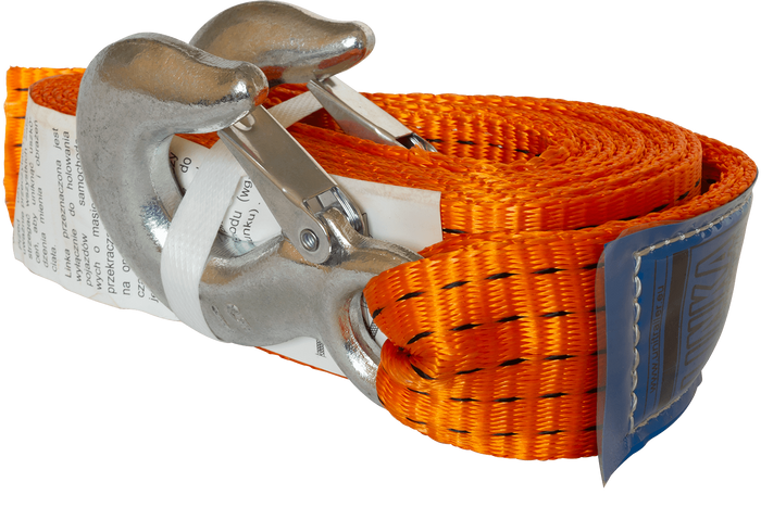 Slepetau med kroker HERMON slepestropp 4,5m/50mm/5t oransje