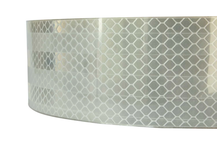 Kontur reflekterende hvit tape - 1 rull