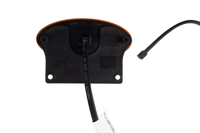 Sett med to ASPÖCK FLATPOINT II LED-markeringslamper, oransje, universal, med brakett