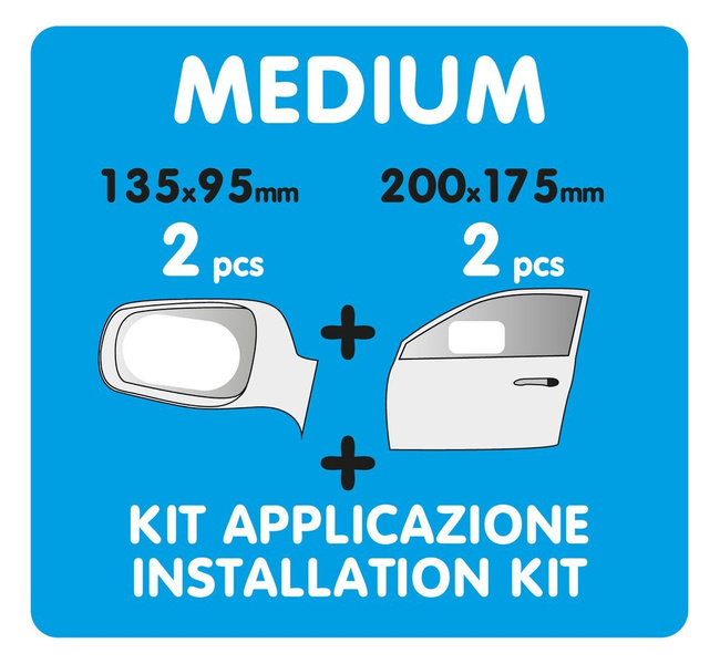 Regntrekk for speil og glass CLEAR-VIEW sett à 4, middels størrelse