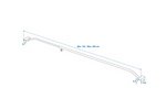 Flat presenningsfeste for ProPlus-tilhenger 340918 justerbar 132–204 cm