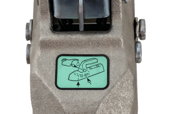 KNOTT K27-A kulefeste for en 2700 kg tilhenger med 50 mm rørdrag, støpejern