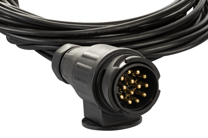 MANTES elektrisk installasjon, tilhenger trekkvogn sele, 7 m, 13 PIN støpsel, 2x 5 PIN bajonetter