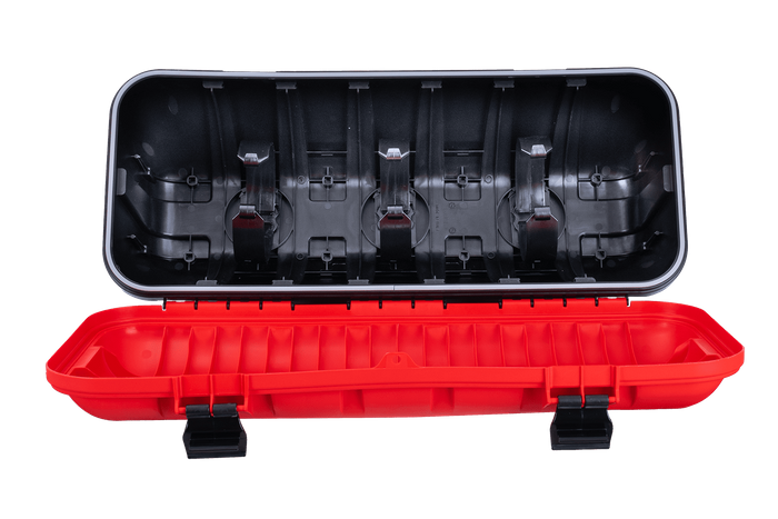 Brannslukningsboks 9/12kg DAKEN 82510 STRIKE 707x322x239mm rød