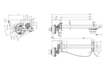 KNOTT VGB15MV bremset aksel for tilhenger/transportør 1550 kg 1616 mm 2110 mm 5x112