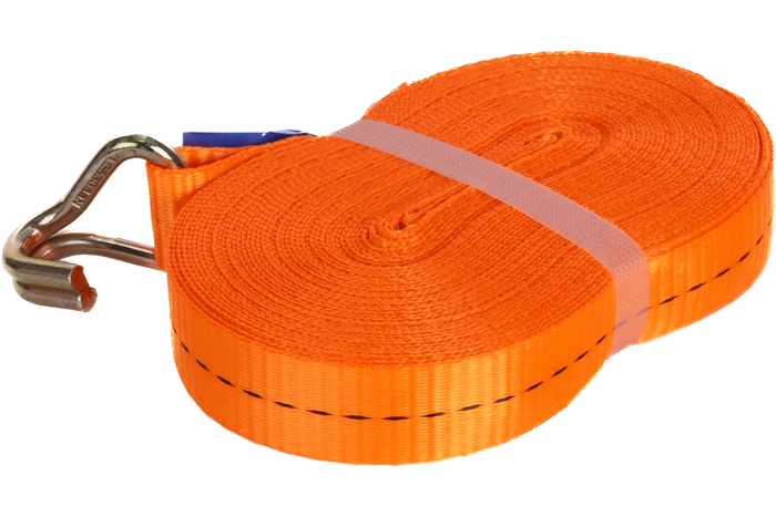 Sett med fire UNITRAILER 12m/25mm/1t oransje transportbelter med strammer