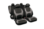 Sett med bilsetetrekk LAMPA Capri svart/grått, til for- og bakseter