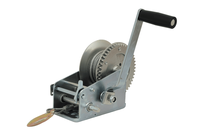 KNOTT 6X0017.008 manuell vinsj for 900 kg tilhenger med ståltau