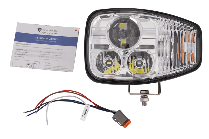 TT Technology TT.16610-L LED-frontlykt 3 funksjoner 21xLED 4450lm venstre for JCB/Cat/Manitou/Volvo/Terex