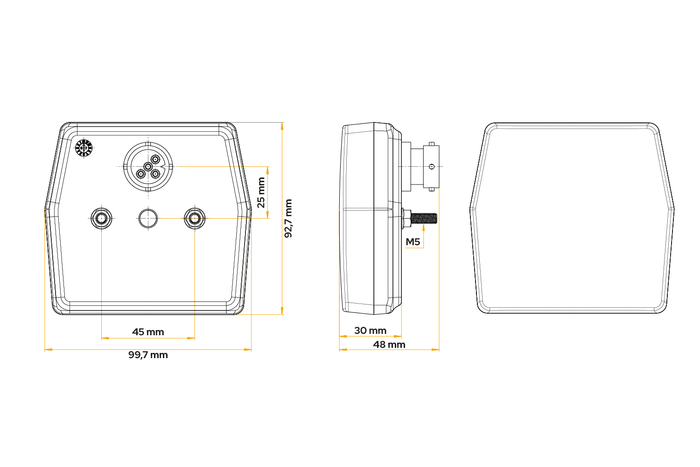 Baklys FRISTOM FT-222 LED 4 funksjoner universal