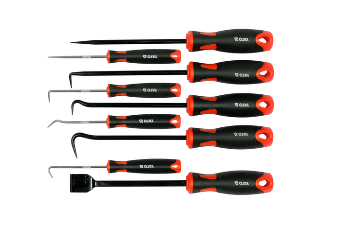 YATO YT-08426 Kroksett med håndtak 8 kroker og tetningsskrape