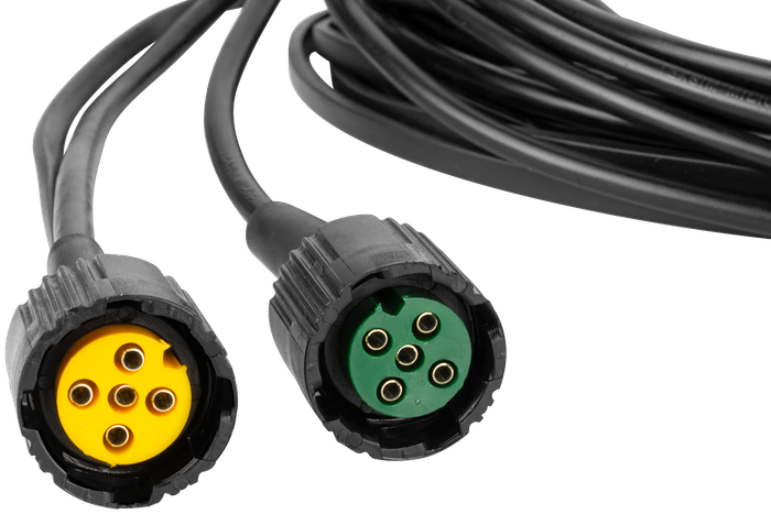 MANTES elektrisk installasjon, tilhenger trekkvogn sele, 5 m, 13 PIN støpsel, 2x 5 PIN bajonetter