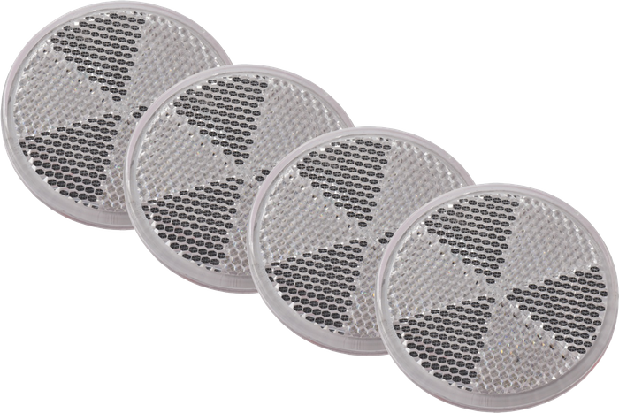Runde selvklebende hvite reflekser DOBPLAST 60 mm, sett med 4 reflekser