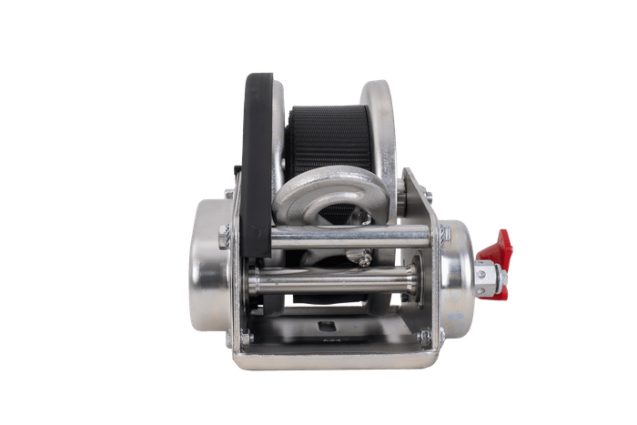 Vinsj, håndvinsj for AL-KO 900kg tilhengerbil med 7m belte, brems og automatisk avvikling