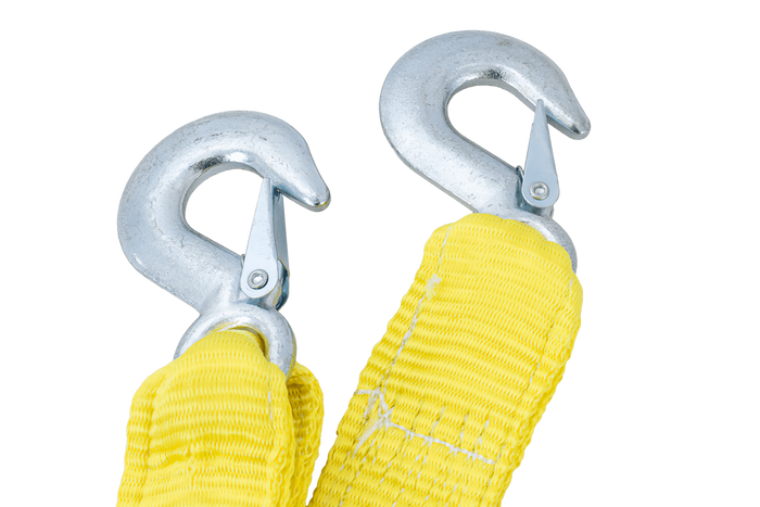 Slepetau med kroker UNITRAILER slepestropp 4,5m/50mm/3t gul