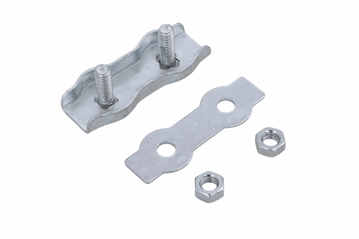 DROMET ZLS.8 dobbel sadeltauklemme for 8 mm tau