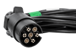 ASPÖCK 58-1022-087 elektrisk installasjon tilhengerledning 4,5 m 7PIN-plugg bajonetter 2x5PIN