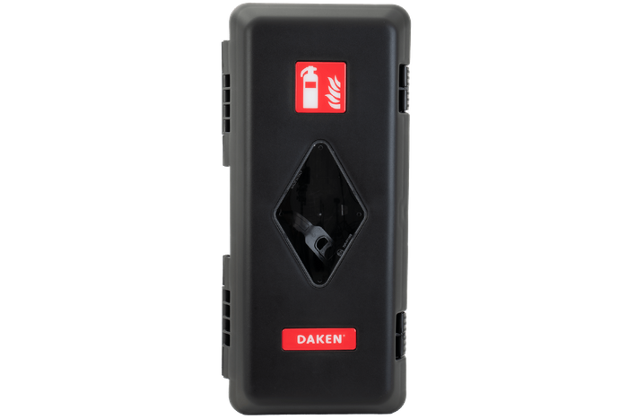 Brannslukningsboks 9 kg DAKEN 82010 ADAMANT 671x310x247mm svart