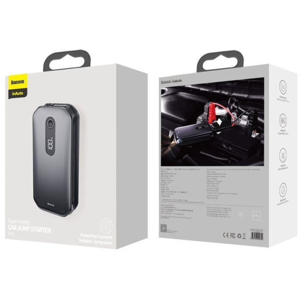 Power Bank starter BASEUS Super Energy Pro Power Bank 12000mAh med 12V startfunksjon