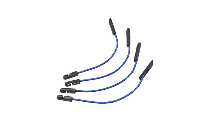 Sett med fire ProPlus 342180 presenningklemmer, fleksible multifunksjonssnorer, 280 mm