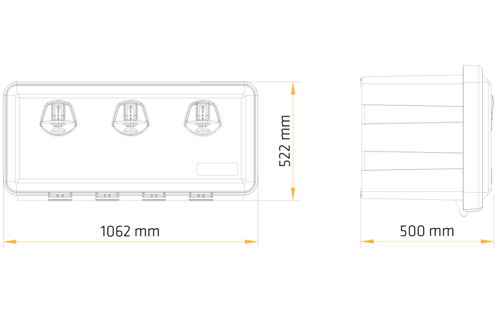 DAKEN 81208 ARKA verktøykasse 1062x522x500mm 169l