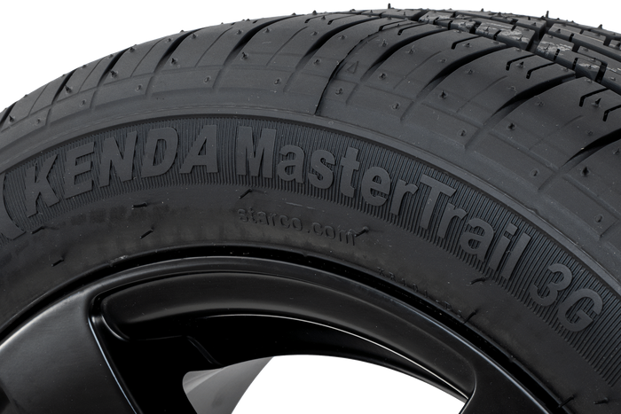 Forsterket tilhengerhjul KENDA DEKK 195/50 R13C 104/102N ALUMINIUM FELG STARCO sort 6Jx13"H2 5x112 ET:30