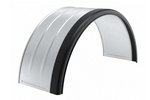 Dobbelskjerm for tilhenger 17,5-19,5" DOMAR DK7140 hjulbue 1000/500 mm metall med gummikant